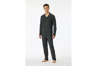 Schiesser Pyjama Long nightblue 181176 50/M