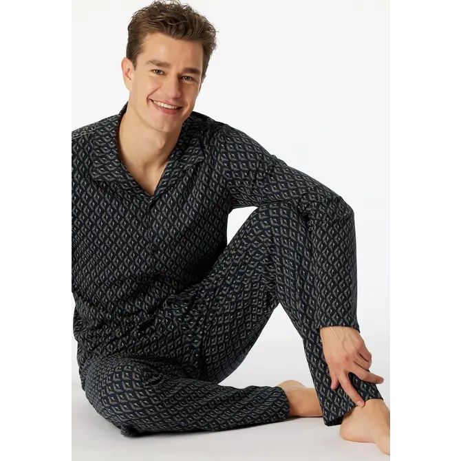 Schiesser Pyjama long bleu nuit 181176 50/M