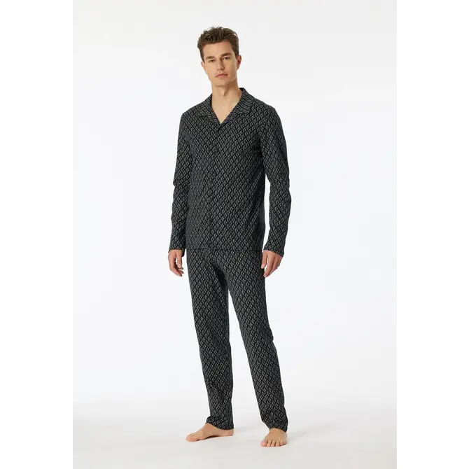 Schiesser Pyjama long bleu nuit 181176 54/XL