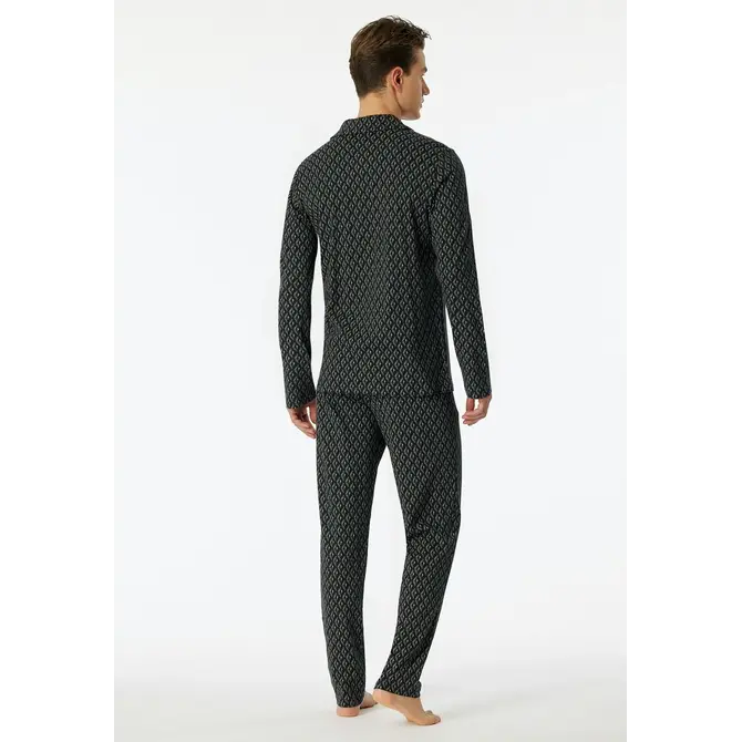 Schiesser Pyjama Long nightblue 181176 54/XL