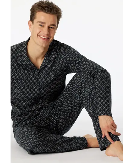 Schiesser Pyjama Long nightblue 181176 54/XL
