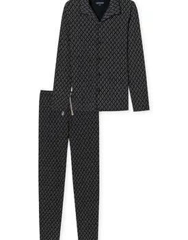 Schiesser Pyjama Long nightblue 181176 54/XL