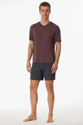 Schiesser Pyjama Short charcoal 181178 48/S