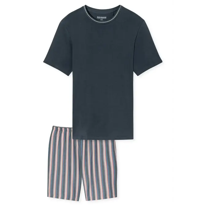Schiesser Pyjama Court anthracite 181182 50/M