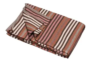 David Fussenegger LUCA cotton plaid "graphic composition" 200x140 cm yellow/brown