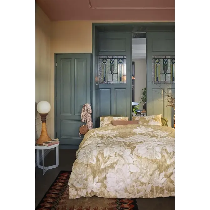 At Home by Beddinghouse Housse de couette Pencil Rain Ochre 200 x 200/220 cm