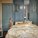 At Home by Beddinghouse Pencil Rain Dekbedovertrek Ochre 200 x 200/220 cm