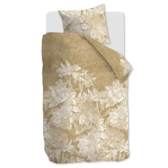 At Home by Beddinghouse Pencil Rain Dekbedovertrek Ochre 200 x 200/220 cm