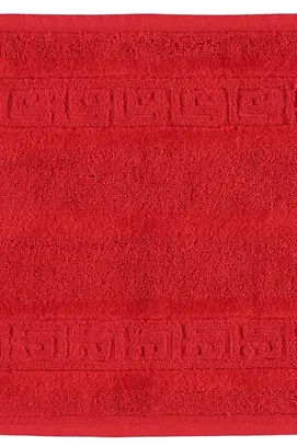 Cawö Noblesse Uni Gezichtsdoekje Rood