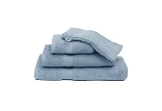 Vandyck Prestige Gant de toilette uni bleu poussière 16x22