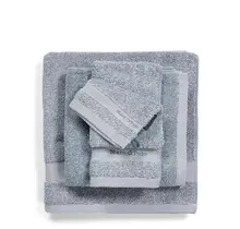 Marc O'Polo Melange Shower Towel Blue/Off White 70x140