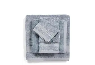 Marc O'Polo Melange Shower Towel Blue/Off White 70x140