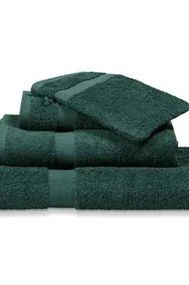 Vandyck Prestige Plain Dark Green Washandje 16x22