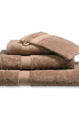 Vandyck Prestige Plain Fudge Guest towel 40x60