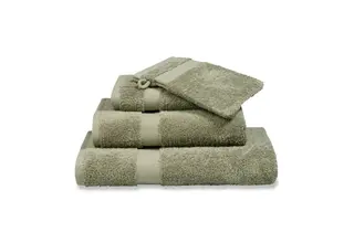 Vandyck Prestige Gant de toilette uni vert fumé 16x22