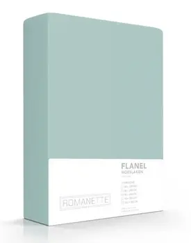 Romanette flanel hoeslaken Mineral 140x200