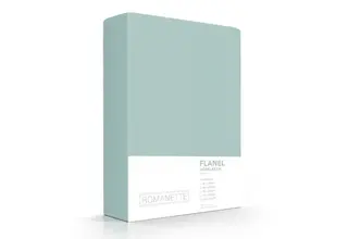 Romanette flanel hoeslaken Mineral 180x200