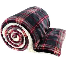 Plaid Unique Living Larsson 150x200cm gris foncé