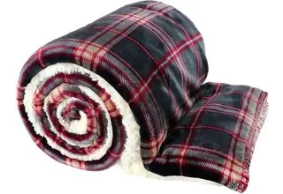 Plaid Unique Living Larsson 150x200cm gris foncé