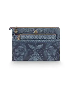 Pip Studio Cosmetic Bag Combi Kyoto Festival Indigo Blue 26x18x7.5cm/22