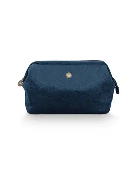 Pip Studio Cosmetic Purse Extra Large Velvet Quiltey Days Blue 30x20.7x