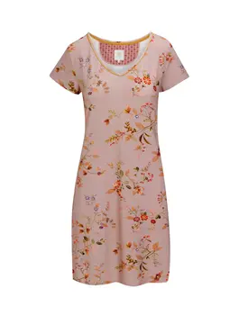 Pip Studio Djoy Short Sleeve Nightdress Kawai Flower Light Pink S