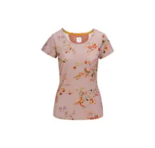 Pip Studio Tilly Short Sleeve Top Kawai Flower Light Pink L