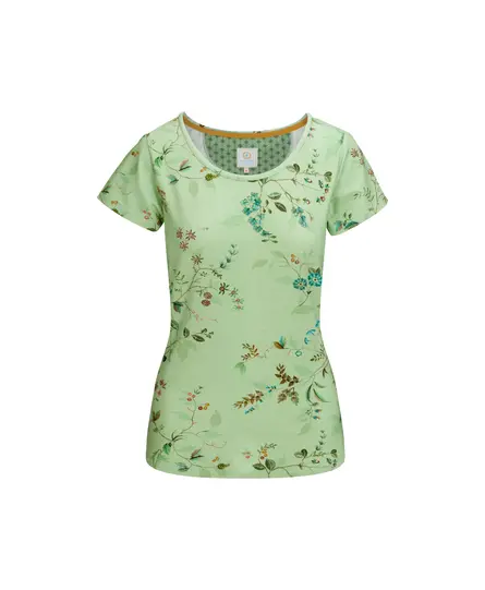 Pip Studio Tilly Short Sleeve Top Kawai Flower Light Green L