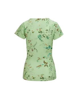 Pip Studio Tilly Short Sleeve Top Kawai Flower Light Green L