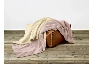 De Witte Lietaer Laya Plaid XL vieux rose