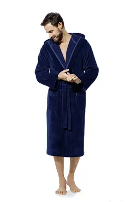 Morgenstern Marc   Heren Badjas  nachtblauw XL