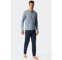 Schiesser Pyjama long bleu 176819 56/XXL