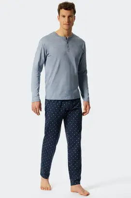 Schiesser Pyjama lang blue 176819 56/XXL