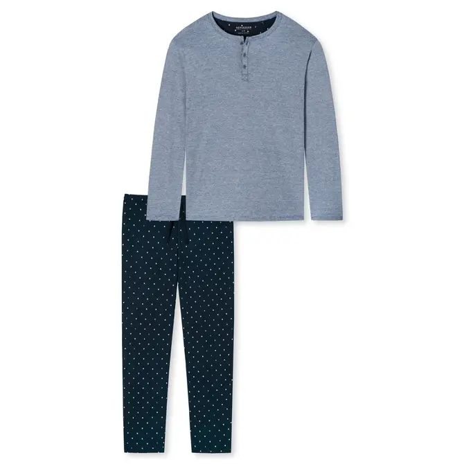 Schiesser Pyjama lang blue 176819 56/XXL
