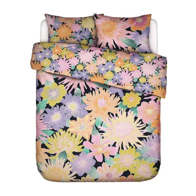 Covers & Co Flower fling Dekbedovertrek Black 140x200/220