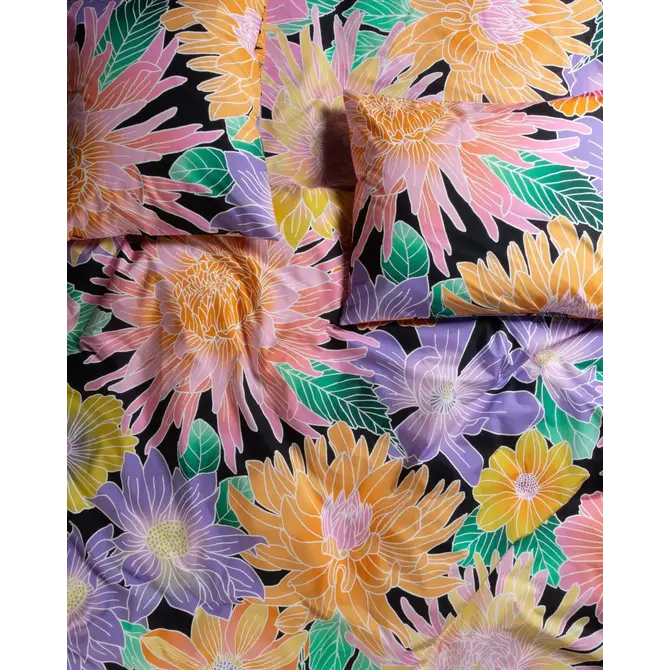 Covers & Co Flower fling Dekbedovertrek Black 140x200/220
