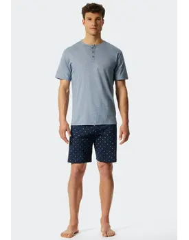 Schiesser Shortama blue 176820 56/XXL