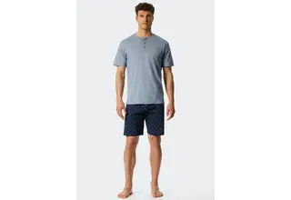 Schiesser Shortama bleu 176820 56/XXL