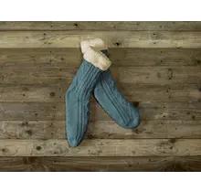 De Witte Lietaer Yamuna Home Socks 35-40 petrol