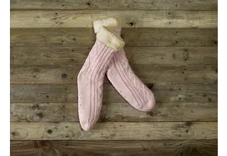 De Witte Lietaer Yamuna Home Socks 35-40 vieux rose