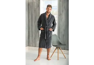 Morgenstern Alex   Heren Badjas Schalkragen  anthr./melange M