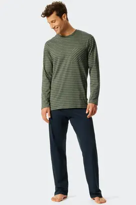 Schiesser Pyjama lang khaki 176951 54/XL