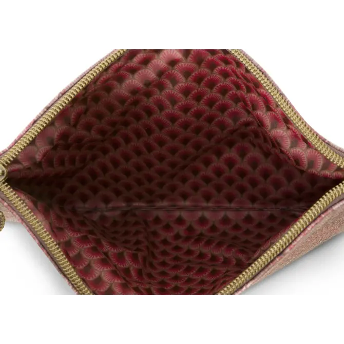 Pip Cosmetic Flat Pouch Medium Kyoto Festival Dark Pink 24x15.5x1cm
