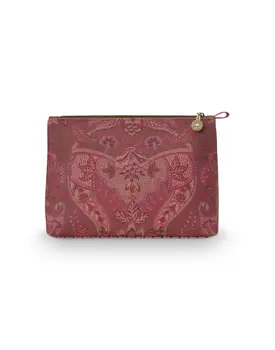 Pip Cosmetic Bag Combi Kyoto Festival Dark Pink 26x18x7.5cm/22x13x1cm