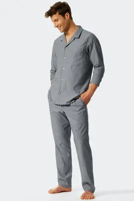 Schiesser Pyjama long bleu foncé 176964 50/M