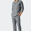 Schiesser Schiesser Pyjama long bleu foncé 176964 52/L