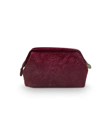 Pip Cosmetic Purse Small Velvet Quiltey Days Red 19x12x8.5cm