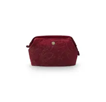 Pip Cosmetic Purse Large Velvet Quiltey Days Red 26x18x12cm
