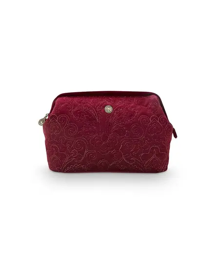 Pip Cosmetic Purse Extra Large Velvet Quiltey Days Red 30x20.7x13.8cm