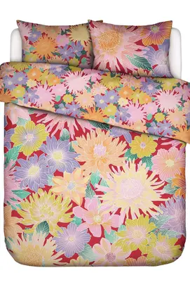 Covers & Co Flower fling Dekbedovertrek Happy red 140x200/220